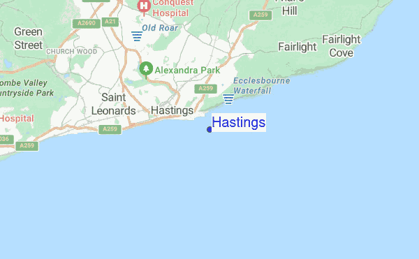 Hastings location map