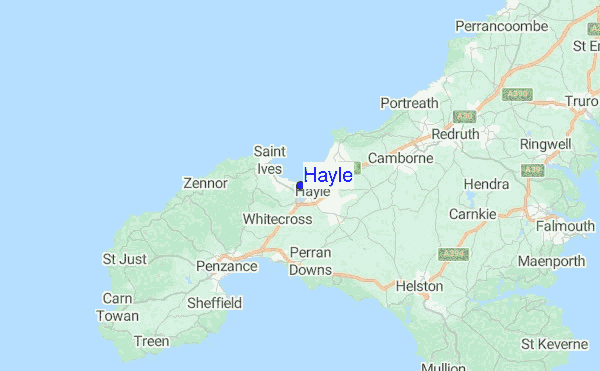 Hayle Location Map