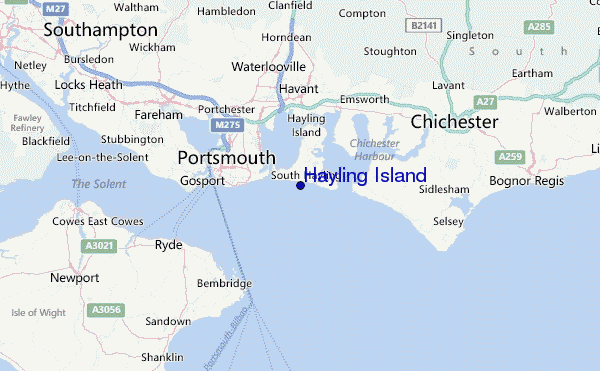 Hayling Island Location Map