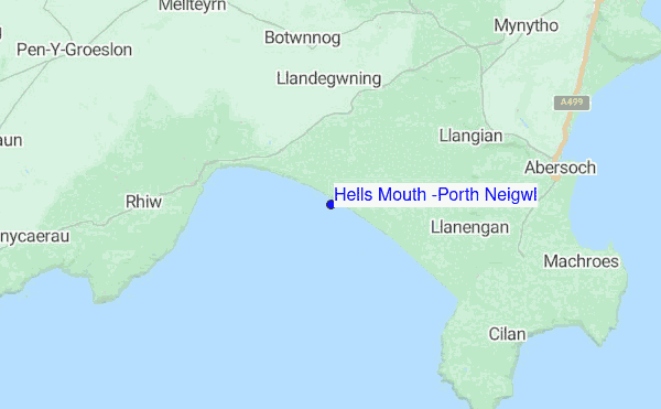 Hells Mouth (Porth Neigwl) location map