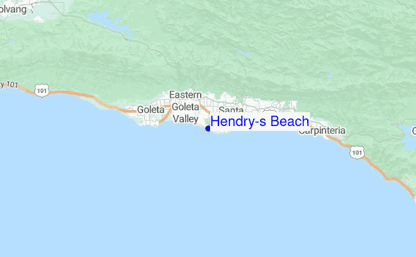 Hendry's Beach Location Map