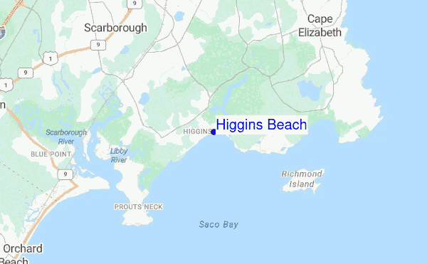 Higgins Beach location map