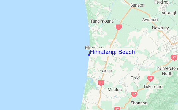 Himatangi Beach Location Map