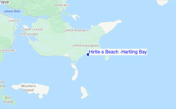 Hirtle's Beach (Hartling Bay) location map