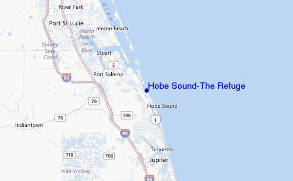 Hobe Sound/The Refuge Location Map