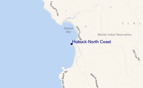 Hobuck/North Coast location map