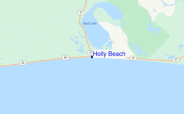 Holly Beach location map