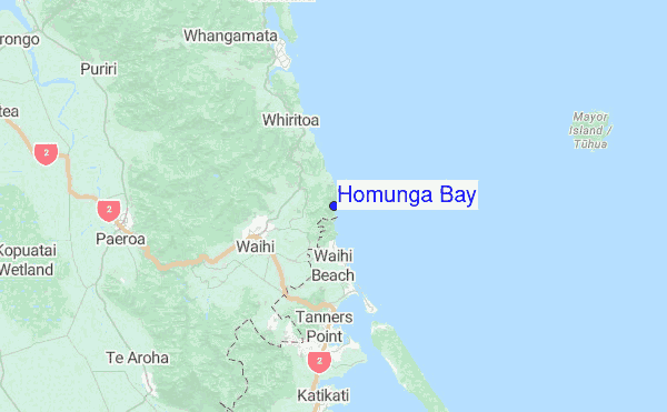 Homunga Bay Location Map