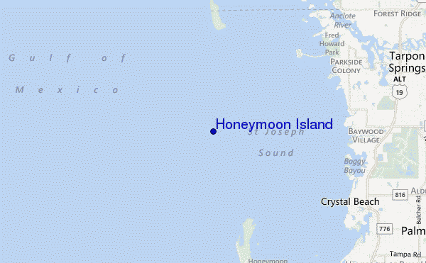 Honeymoon Island location map