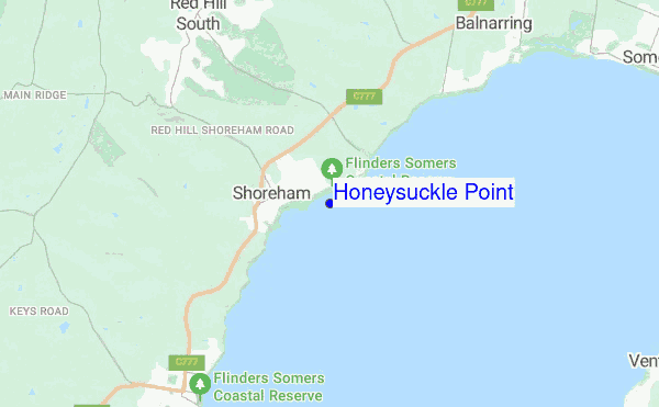 Honeysuckle Point location map