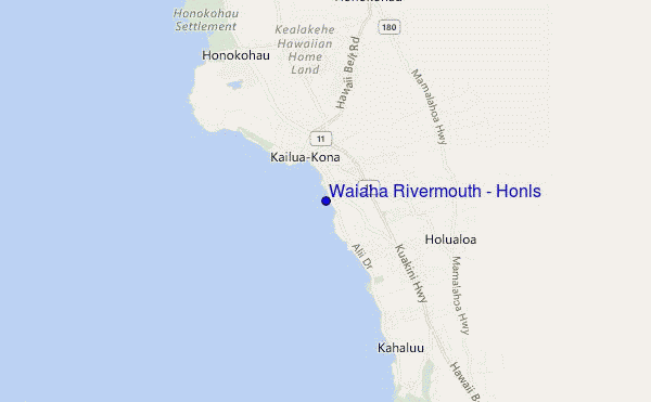 Waiaha Rivermouth / Honls location map