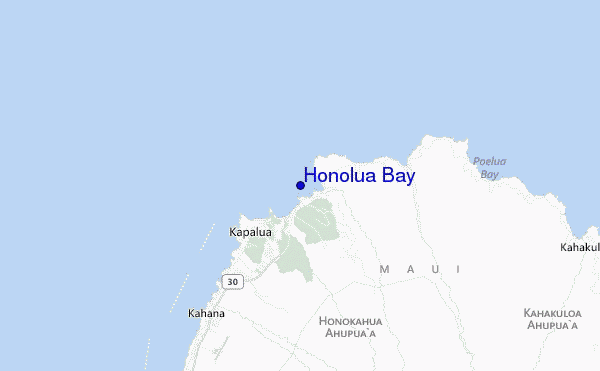Honolua Bay location map