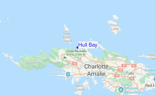 Hull Bay location map