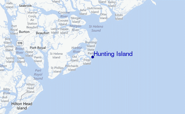 Hunting Island Location Map