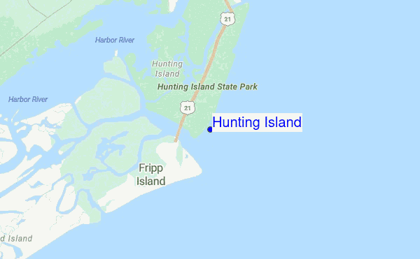 Hunting Island location map