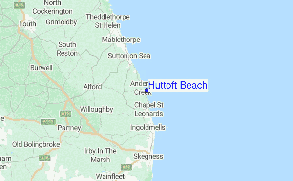 Huttoft Beach Location Map