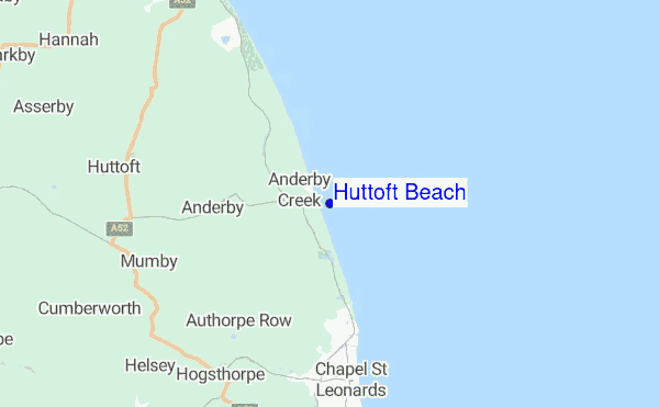 Huttoft Beach location map