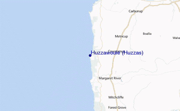 Huzzawouie (Huzzas) Location Map