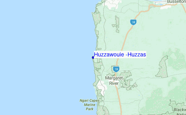 Huzzawouie (Huzzas) Location Map