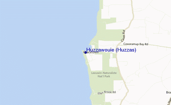 Huzzawouie (Huzzas) location map