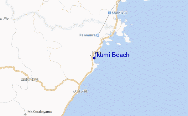 Ikumi Beach location map