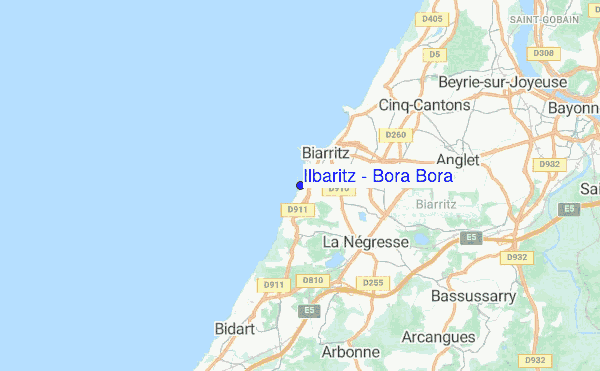 Ilbaritz - Bora Bora location map