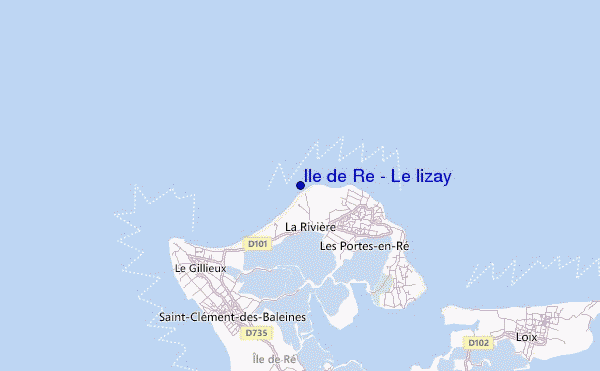 Ile de Re - Le lizay location map