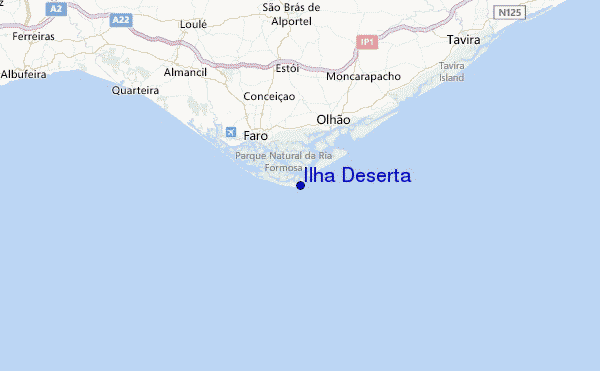 Ilha Deserta Location Map