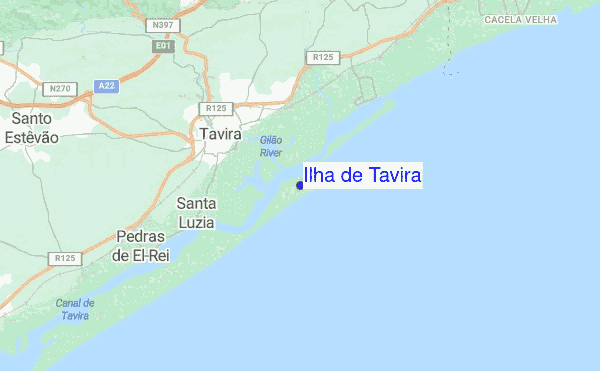 Ilha de Tavira location map