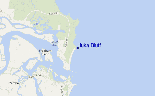 Iluka Bluff location map