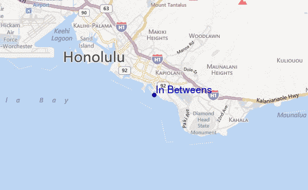 In Betweens location map