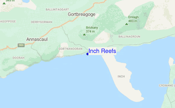 Inch Reefs location map