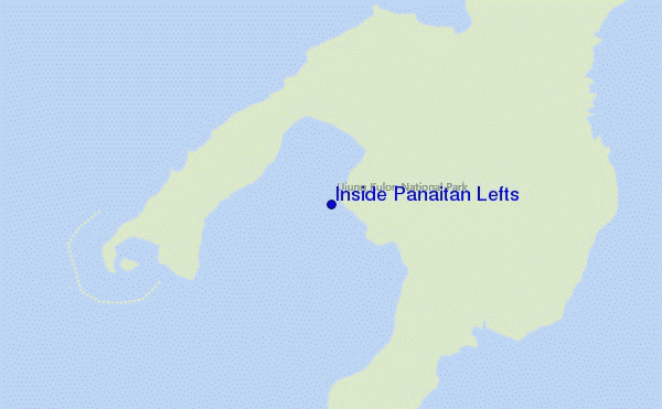 Inside Panaitan Lefts location map