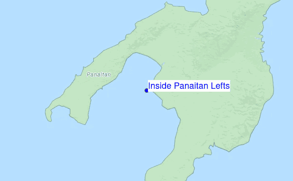 Inside Panaitan Lefts location map