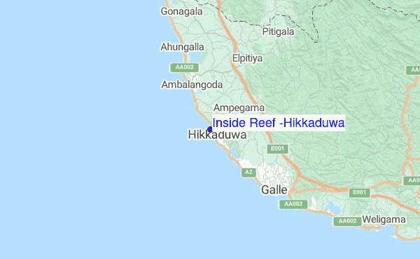 Inside Reef (Hikkaduwa) Location Map