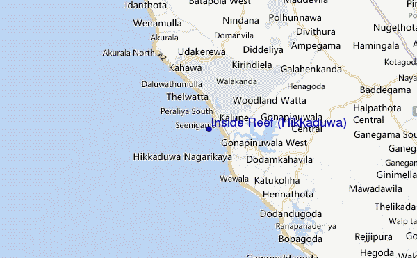 Inside Reef (Hikkaduwa) location map