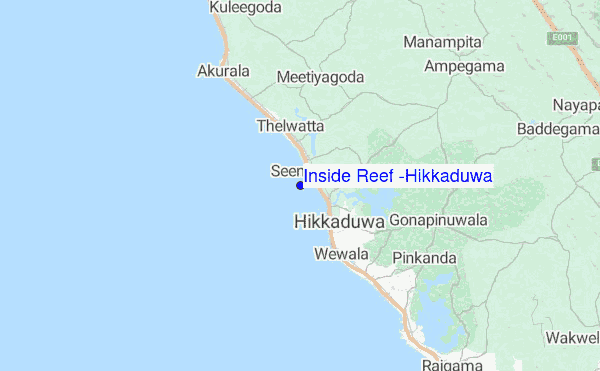 Inside Reef (Hikkaduwa) location map