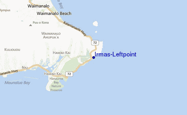 Irmas/Leftpoint location map
