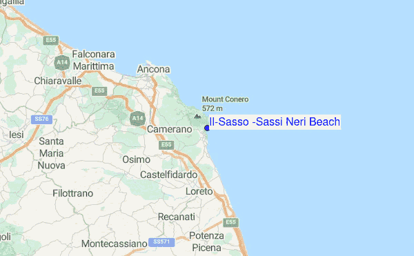 Il-Sasso (Sassi Neri Beach) Location Map