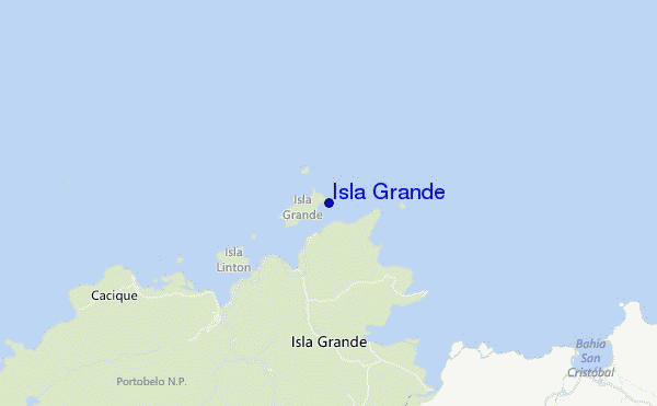 Isla Grande location map