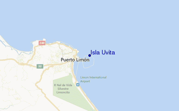 Isla Uvita location map