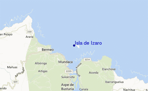 Isla de Izaro location map