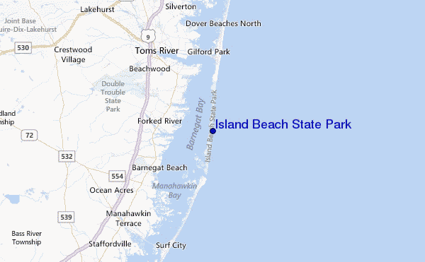 Island Beach State Park Location Map