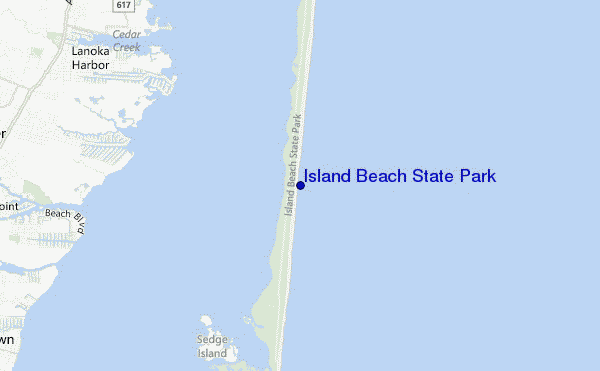 Island Beach State Park location map
