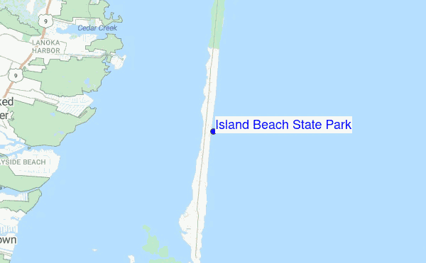 Island Beach State Park location map