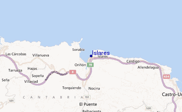 Islares location map