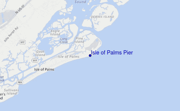 Isle of Palms Pier location map