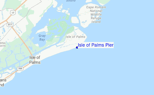 Isle of Palms Pier location map