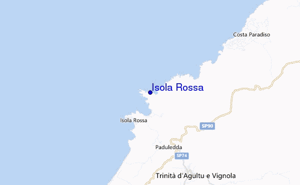 Isola Rossa location map