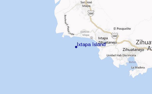 Ixtapa Island location map